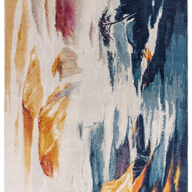 Asiatic London Nova NV42 Vista Pictorial Vibrant Blue Multi Polypropylene Abstract Modern Rug