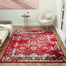 Alia Parisa Red Traditional Vintage Floral Bordered Rug - Medium 120x170 cm (4'x5'6")