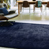 Asiatic London Milo Short Pile Silky Navy Blue Shaggy Traditional Modern Rug - Medium 120x170 cm (4'x5'6")