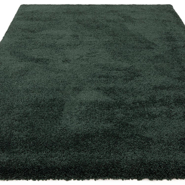 Asiatic London Atlas Thick Pile Emerald Green Polypropylene Shaggy Textured Rug