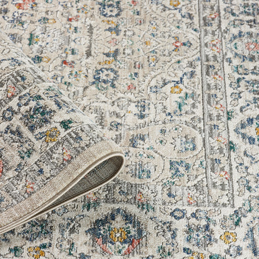 URCO Nova Zane Beige Polypropylene Traditional Vintage Bordered Rug