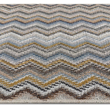 My Mat Stain Resistant Washable Entrance, Kitchen, Entryway Non-Slip Rug Candy in Multi Natural Zig Zag Doormat