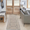 Lynx LNX01 Ivory Charcoal By Polypropylene Persian Traditional Vintage Rug - Runner 69 x 244 cm (2'3"x8')