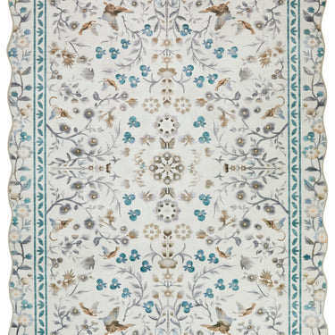 Consept Looms Liberty LIB308 Ivory Washable Non-Slip Traditional Floral Rug