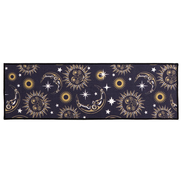 Floormatters Moon & Sun Mat & Runner Set in Dark Blue