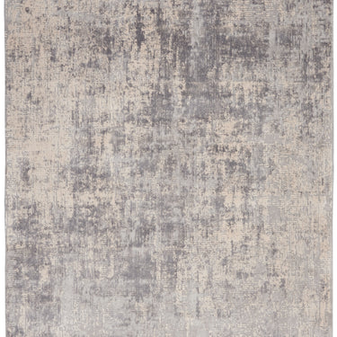 Rustic Textures RUS01 Modern Abstract Rug in Ivory Silver Grey