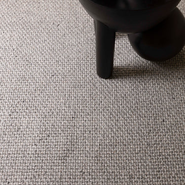 Finley Plain Hand Made Wool Polyester Organic Textured Modern Grey Rug