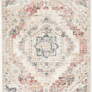 URCO Nova Loki Red Polypropylene Traditional Vintage Abstract Rug