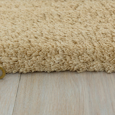 Lulu Soft Touch Plain Shaggy Rug in Sand