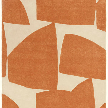 Asiatic London Romy Orange Kite Tufted Retro Wool Abstract Modern Rug
