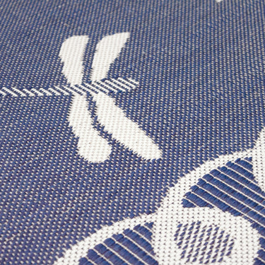 Dragonfly Garden Patio Picnic Travel Summer Breeze Indoor Outdoor Polypropylene Geometric Bordered Rug