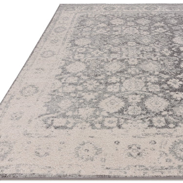 Muse MU27 Heritage Grey Polypropylene Traditional Abstract Bordered Rug