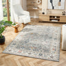 URCO Nova Luca Grey Polypropylene Traditional Vintage Bordered Rug - Medium 120x170 cm (4'x5'6")