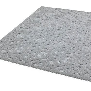 Salta Geometric SA03 Indoor Outdoor Rug Hallway Runner in Silver Grey