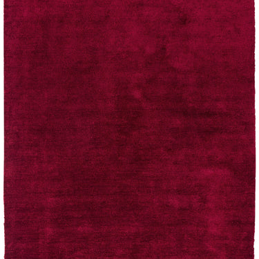 Milo Short Pile Silky Berry Red Shaggy Traditional Modern Rug - Medium 120x170 cm (4'x5'6")