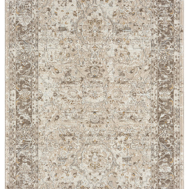 URCO 553A2 Classic Light Brown Traditional Vintage Textured Bordered Hallway Runner Rug