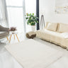 URCO Super Comfy Ivory White Shaggy Plush Soft Rug - Medium 120x160 cm (4'x5'4")