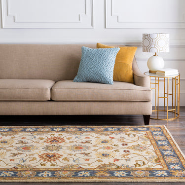 Caesar Traditional Hand Tufted Wool Brown Rug