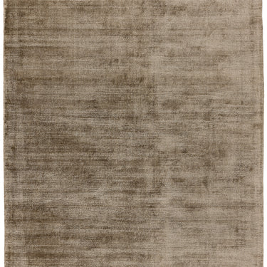 Blade Plain Silky Hand Woven Viscose Soft Shiny Rug Runner in Mocha