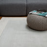 Ascot Modern Plain Hand Woven Wool Viscose Bordered Silver Rug - Medium 120x170 cm (4'x5'6")