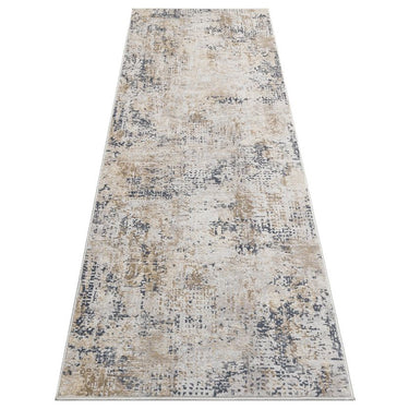 Pollo 106 Modern Abstract Silver Grey Rug Runner by Consept Looms