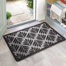 My Stain Resistant Leaf Charcoal Washable Non-Slip Polypropylene Bordered Doormat - 50x80 cm (1'8"x2'7")