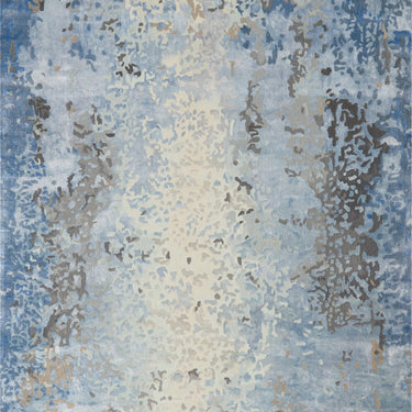 Prismatic PRS17 Hand-Tufted New Zealand Wool and Silk Denim Blue Rug