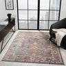 Alia 428GL Short Pile Multicolour Polypropylene Traditional Floral Bordered Rug - Runner 60x230cm (2'x7'7")