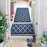My Stain Resistant Arbor Navy Blue Washable Non-Slip Polypropylene Geometric Hallway Runner Rug - 67x100 cm (2'3"x3'3")