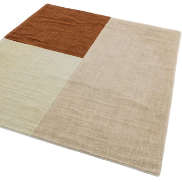 Blox Copper Hand Made Wool Geometric Blocks Rug
