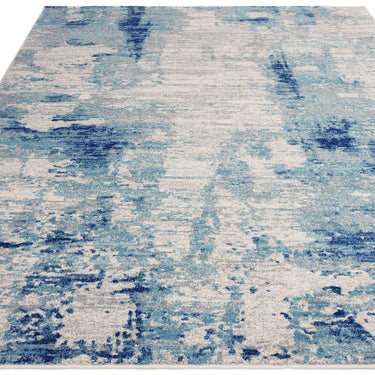 Mirage Blue NV36 Abstract Marble Rug for Modern Bedroom Living Room Rug