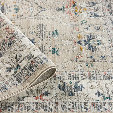 URCO Nova Luca Beige Polypropylene Traditional Vintage Bordered Rug