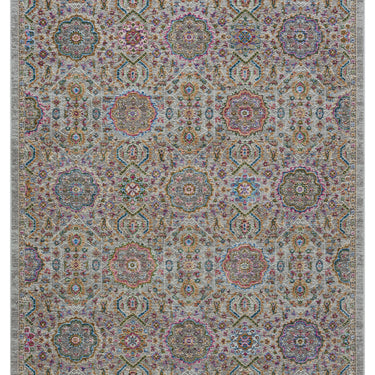 Soujorn Drum Modern Traditional Bordered Floral Vintage Rug, Runner in Multi Coloured