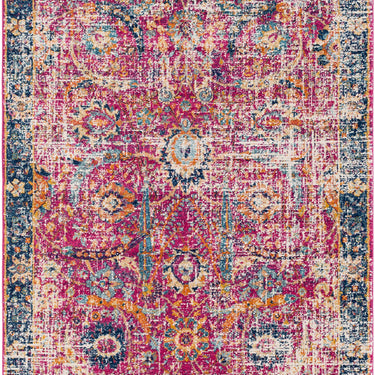 Harput HAP1013 Modern Vintage Area Burgundy Red Washable Jute Cotton Polypropylene Rug