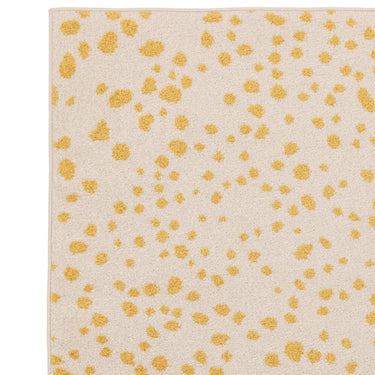 Asiatic London Muse MU12 Yellow Gold Spotty Short Pile Polypropylene Abstract Flatweave Rug