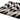Reef Flag RF08 Geometric Pattern Hand Tufted Rug Hallway Runner in Grey Black