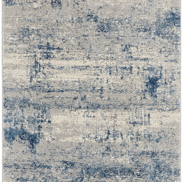 Nourison Rustic Textures RUS10 Ivory Blue Jute Polypropylene Abstract Textured Hallway Runner Rug