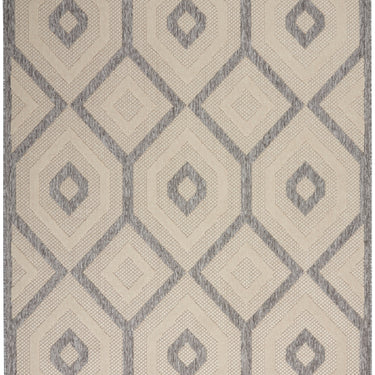 By Cozumel CZM02 3D Cream Hand-Carved Polypropylene Abstract Geometric Rug