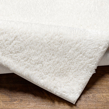 Cloudy Shaggy Solid Color White & Ivory Rug