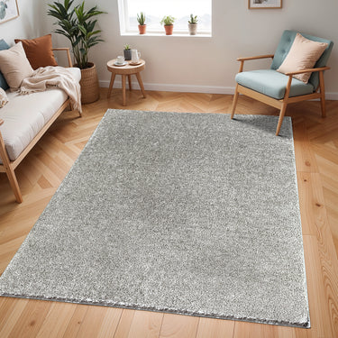 Cloudy Shag Solid Color Plush Soft Pile Grey Rug