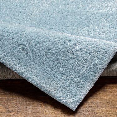 Cloudy Shag Solid Color Plush Soft Pile Blue Rug