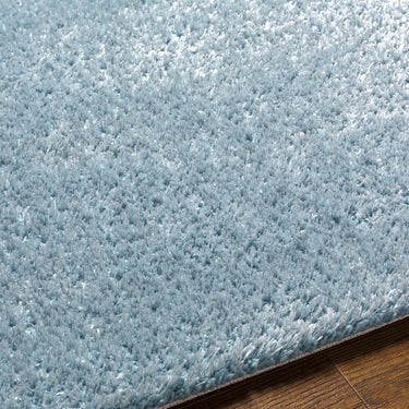 Cloudy Shag Solid Color Plush Soft Pile Blue Rug