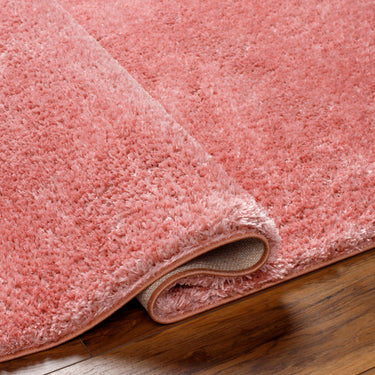 Cloudy Shag Solid Color Plush Soft Pile Pink Rug