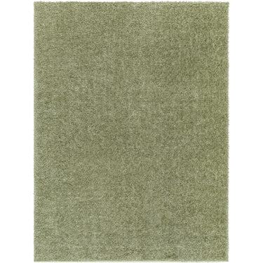 Cloudy Shag Solid Color Plush Soft Pile Green Rug