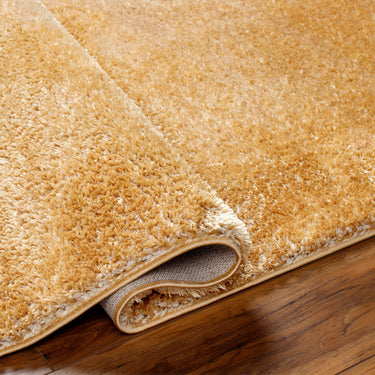 Cloudy Shag Solid Color Plush Soft Pile Yellow Rug