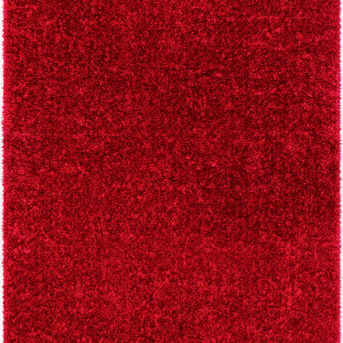 Cloudy Shag Solid Color Plush Soft Pile Red Rug