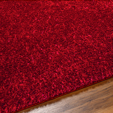 Cloudy Shag Solid Color Plush Soft Pile Red Rug
