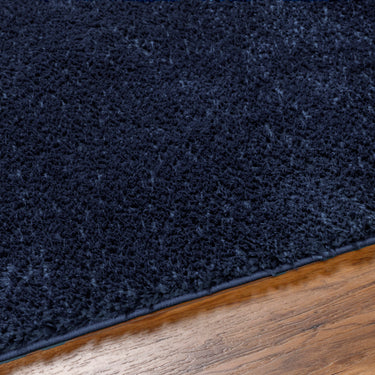Cloudy Shag Solid Color Plush Soft Pile Blue Rug
