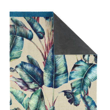 My Studio Tropical Pastel Palms Non-Slip Kitchen Home Entrance Runner Hall Rug in Multi Colours