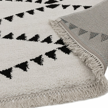 Rocco Moroccan Tribal Berber Shaggy Rug in Pink, Green, Cream, Charcoal, Mustard and Blue